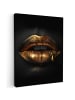 MuchoWow Leinwand bilder Goldene Lippen (BxH)