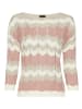 Laura Scott Strickpullover in beige-weiß-rosa-gestreift