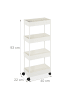 relaxdays Rollwagen in Weiß - (B)40 x (H)93 x (T)22 cm