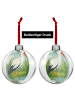 Mr. & Mrs. Panda Weihnachtskugel Storch Design ohne Spruch in Weiß
