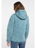 Schmuddelwedda Strickfleecejacke in Jadeblau Melange