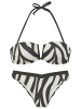 French Connection Bandeau-Bikini in schwarz-creme