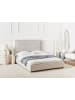 Beliani Doppelbett ROUEN in Beige/Schwarz - (W) 148 x (H) 112 x (L) 214 cm