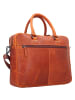 KLONDIKE 1896 Earl Aktentasche Leder 37 cm Laptopfach in cognac