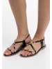 usha FESTIVAL Sandalen Mit Perlenstickerei in Schwarz