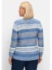 sheego Pullover in blau meliert