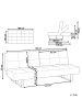 Beliani Schlafsofa DUBLIN in Grün/Silber - (W) 190 x (H) 38 x (L) 88 cm