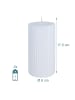 relaxdays 4 x LED Kerzen in Weiß - (H)17,5 x Ø 8 cm