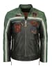 TOP GUN Lederjacke 31024850 in schwarz/grün