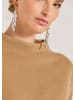 MADELEINE Eleganter Strickpullover mit Stehkragen in caramel