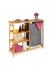 relaxdays Wäschekorb Regal in Natur/ Grau - (B)100 x (H)80 x (T)32 cm