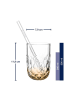 LEONARDO 6er Set Caramel Macchiato Gläser mit Glastrinkhalm (2) Gocce 390 ml in apricot