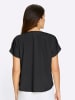 Sieh an! Kurzarm-Bluse in schwarz