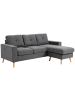 HOMCOM Ecksofa-193L x 136B x 85H cm-Dunkelgrau