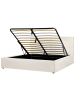 Beliani Doppelbett MOISSAC in Weiß/Schwarz - (W) 197 x (H) 108 x (L) 224 cm