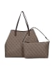 Guess Victtoria Shopper Tasche 40 cm in latte logo-brown