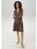 Aniston CASUAL Jerseykleid in braun-sand-petrol