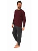 NORMANN langarm Schlafanzug Bündchen Pyjama print - 77206 in rot