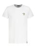 Eight2Nine Bequemes Kurzarm T-Shirt Fotodruck Casual in Weiß-3