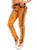 Cipo & Baxx Damen Slim Fit Jeans Mid Waist in Orange