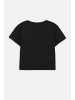 Coccodrillo T-Shirt mit kurzen Ärmeln in schwarz