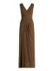 Vera Mont Abendkleid mit V-Ausschnitt in Brown Diamond