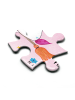 Mr. & Mrs. Panda Puzzle Einhorn Hexe mit Spruch in Rot Pastell