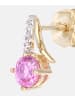 Diamant L'éternel Ohrstecker aus 375 Gelbgold mit Diamant mit Saphir
