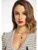 faina Damen Strickjacke in Wollweiss Mehrfarbig