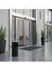 relaxdays Standaschenbecher in Schwarz/ Silber – (H)60,5 x Ø24 cm