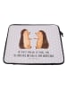 Mr. & Mrs. Panda Notebook Tasche Igel Liebe mit Spruch in Grau Pastell