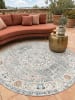 KADIMA DESIGN Teppich Outdoor Orientalisch pflegeleicht Balkon Terrasse Outdoor Garten in Grau