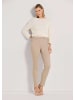 MADELEINE Mid Waist Skinny-Hose mit Fransen in berber