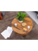 FineBuy Couchtisch in Braun / Sheesham / 60x60x0