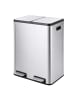 relaxdays Mülleimer in Silber - 2x 30 l