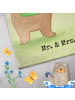 Mr. & Mrs. Panda Frotteehandtuch Bär Flugzeug Design mit Spruch in Weiß