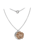 SilberDream 925 Silber vergoldet (Rosegold 585) Damen SilberDream Kette Plakette ca. 45cm