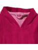 Erwin Müller Velours-Frottier Unisex-Poncho lang mit Kapuze in fuchsia