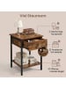 VASAGLE Nachttisch Barnet in Vintagebraun, Schwarz - (B)40 x (H)55 x (T)40 cm