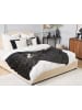 Beliani Kuscheldecke ALAZEYA in Schwarz/Gold - (W) 130 x (H) 1 x (L) 180 cm