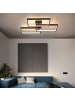 ZMH LED Deckenleuchte in schwarz dimmbar 63W Modern Wohnzimmerlampe aus Metall