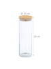 relaxdays 3 x Vorratsglas in Transparent/ Natur - 1600 ml