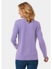 GOLDNER Stehkragenshirt mit Langarm in flieder