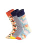 DillySocks Socken Purrfect Mania in Hellblau,Orange,Baige,Grau