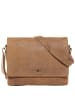 SID & VAIN Leder-Messenger Laptoptasche Leder Businesstasche Unisex SPENCER in braun