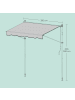 SONGMICS Klemmmarkise Sheld in Anthrazit - (B)120 x (H)(220-300) x (T)350 cm