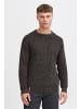 INDICODE Strickpullover IDRockford 35176MM Strickpulli in Waffelstrick-Optik in Schwarz