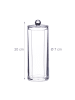 relaxdays 2er-Set: Wattepads Aufbewahrung in Transparent
