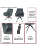MCW 2er-Set Esszimmerstuhl L91 drehbar mit Auto-Position, Dunkelgrau
