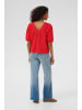 Kaffe Kurzarm-Bluse KAmasha Regular fit in True Red